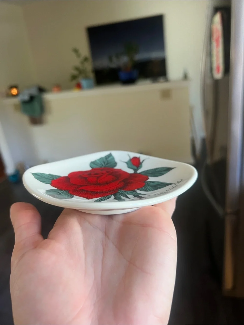 Rosa Baccara Red Rose Decorative Dish
